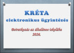 Beíratkozás az iskolába 2026. - KRÉTA elektronikus ügyintézés